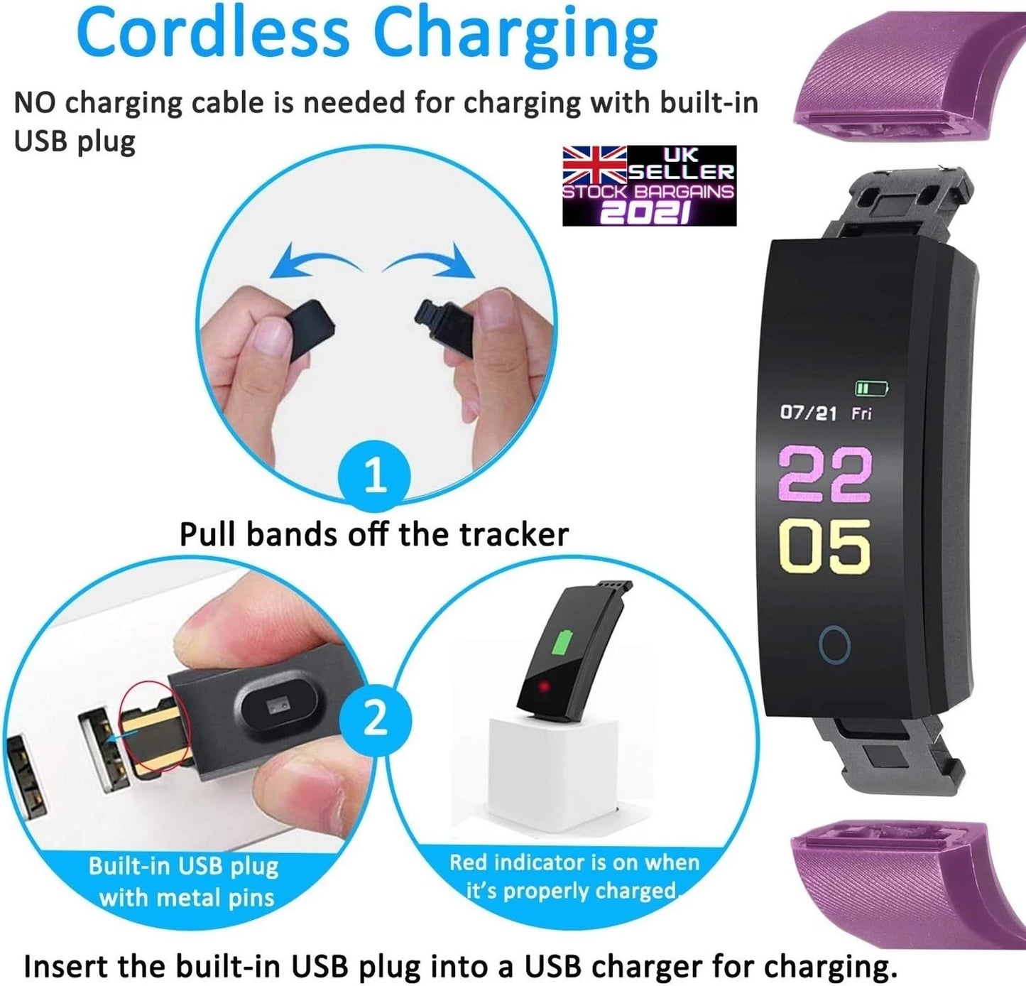 OumuEle Fitness Tracker Watch with Heart Rate Monitor Activity Trackers