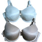Wired T-Shirt Bras 2 Pack Lightly Padded Comfort Support White Nude