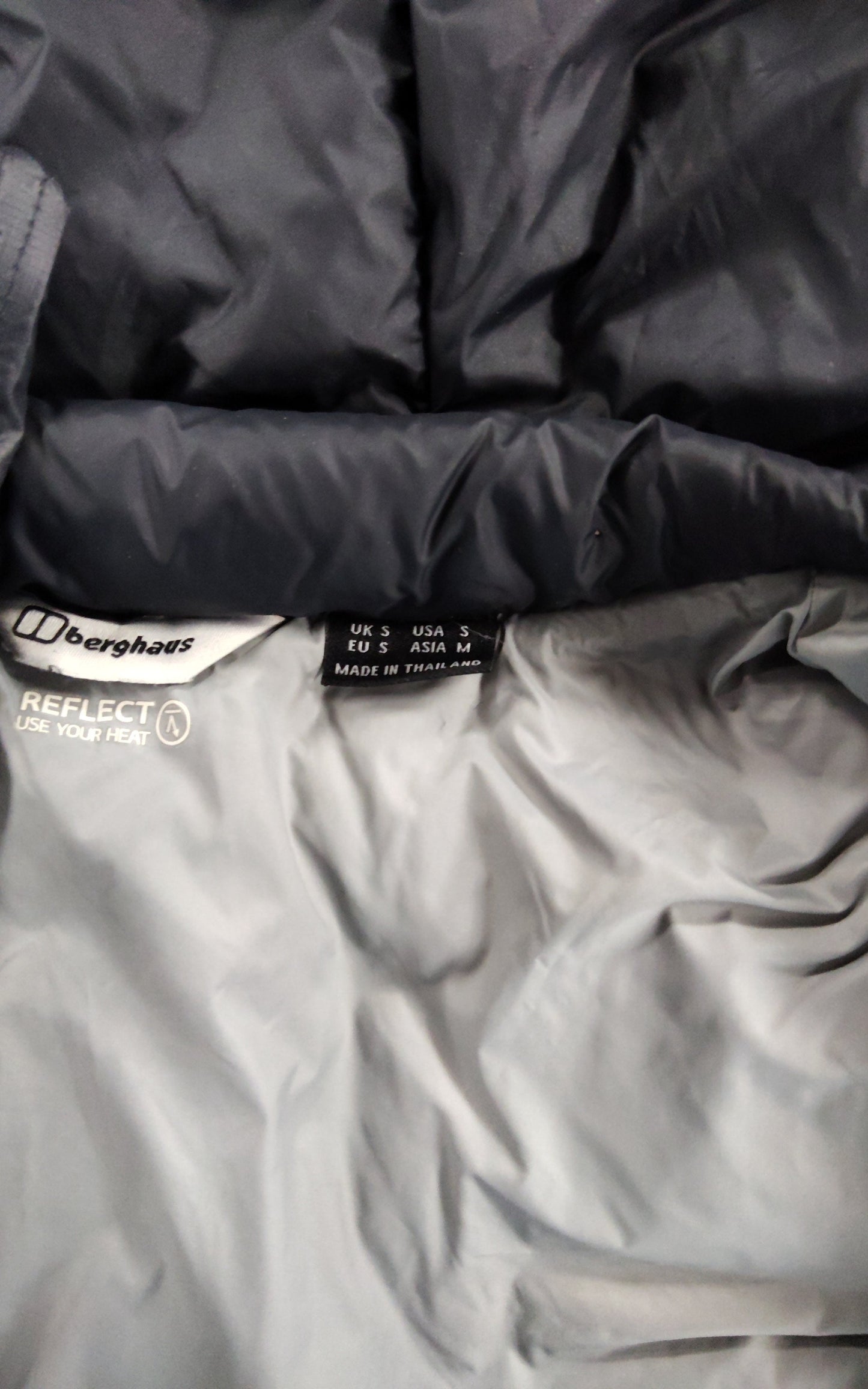 Berghaus Reflect Hooded Puffer Jacket Men's Small Insulated Waterproof Grey