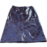 Women's Size 20 Shiny Pencil Skirt Purple Polyester Blend