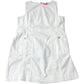 White Denim Shift Mini Dress With Pockets Size 18