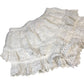 River Island White Frill Skort Women's Ruffled Lace Embroidery Design UK14
