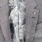 River Island Suit Jacket UK38S Men's Grey Check Slim Fit Floral Lining