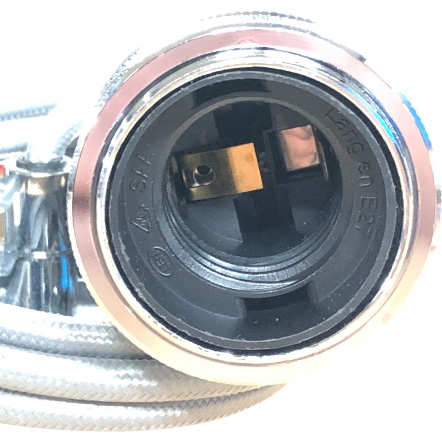 E27 Max 60W Pendant Light Fitting Chrome Lamp Holder with 1m Cable Length