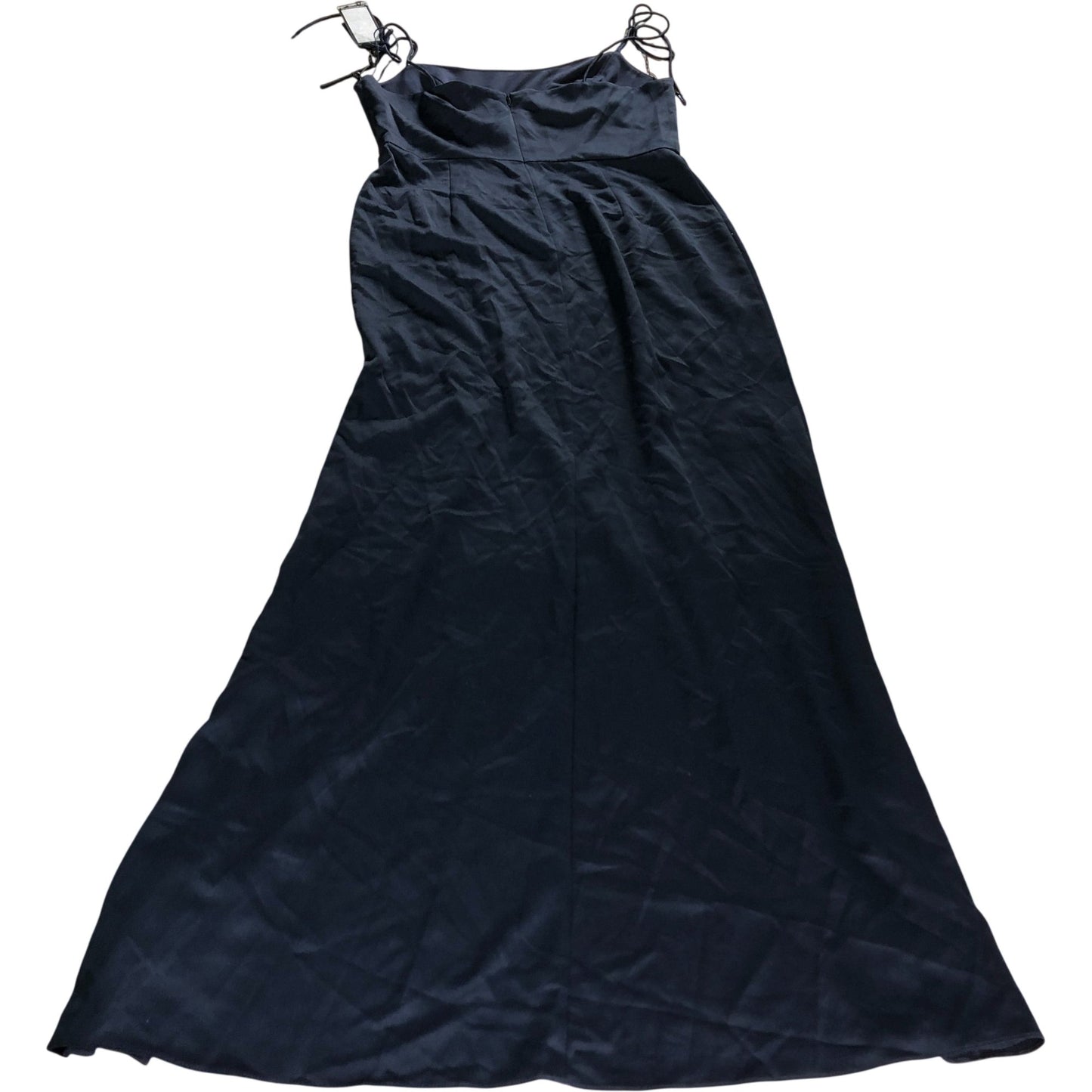 Adrianna Papell Maxi Dress UK14 Women's Navy Blue Spaghetti Strap Elegant Gown