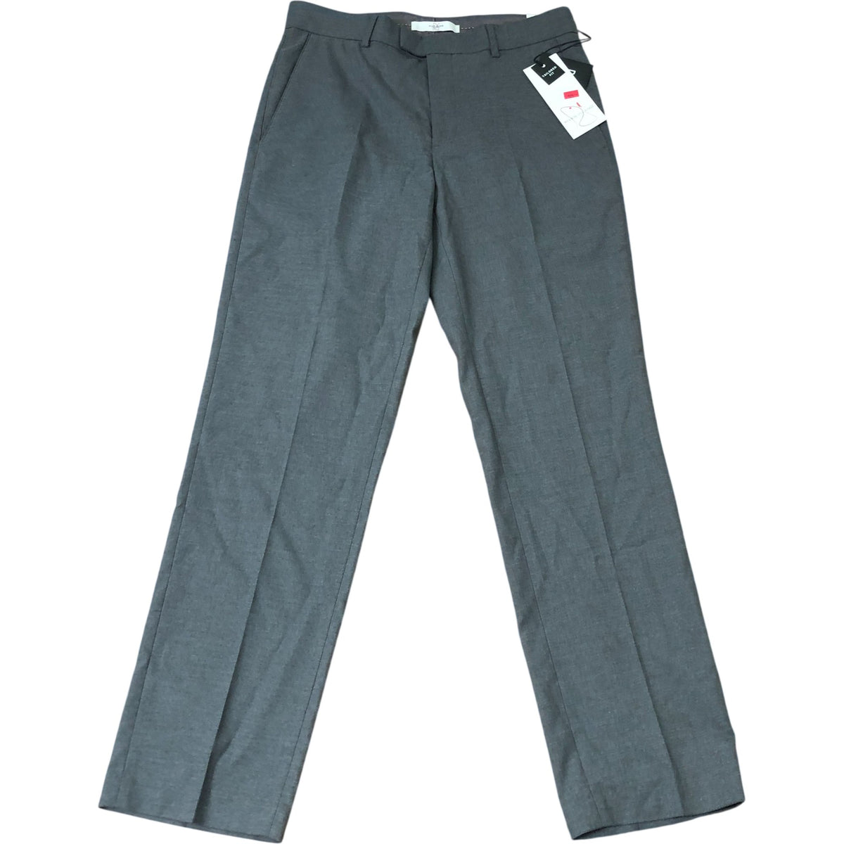 River Island Tailored Fit Trousers W28 L32 Men's Grey Formal Style