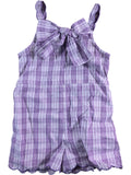River Island Girls Purple Plaid Size 3-4 Years Summer Casual Style