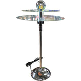 Modern Chrome Table Lamp With Glass Shade Adjustable Angle Minimalist Design