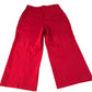 Red Trousers UK12 Women Wide Leg Style
