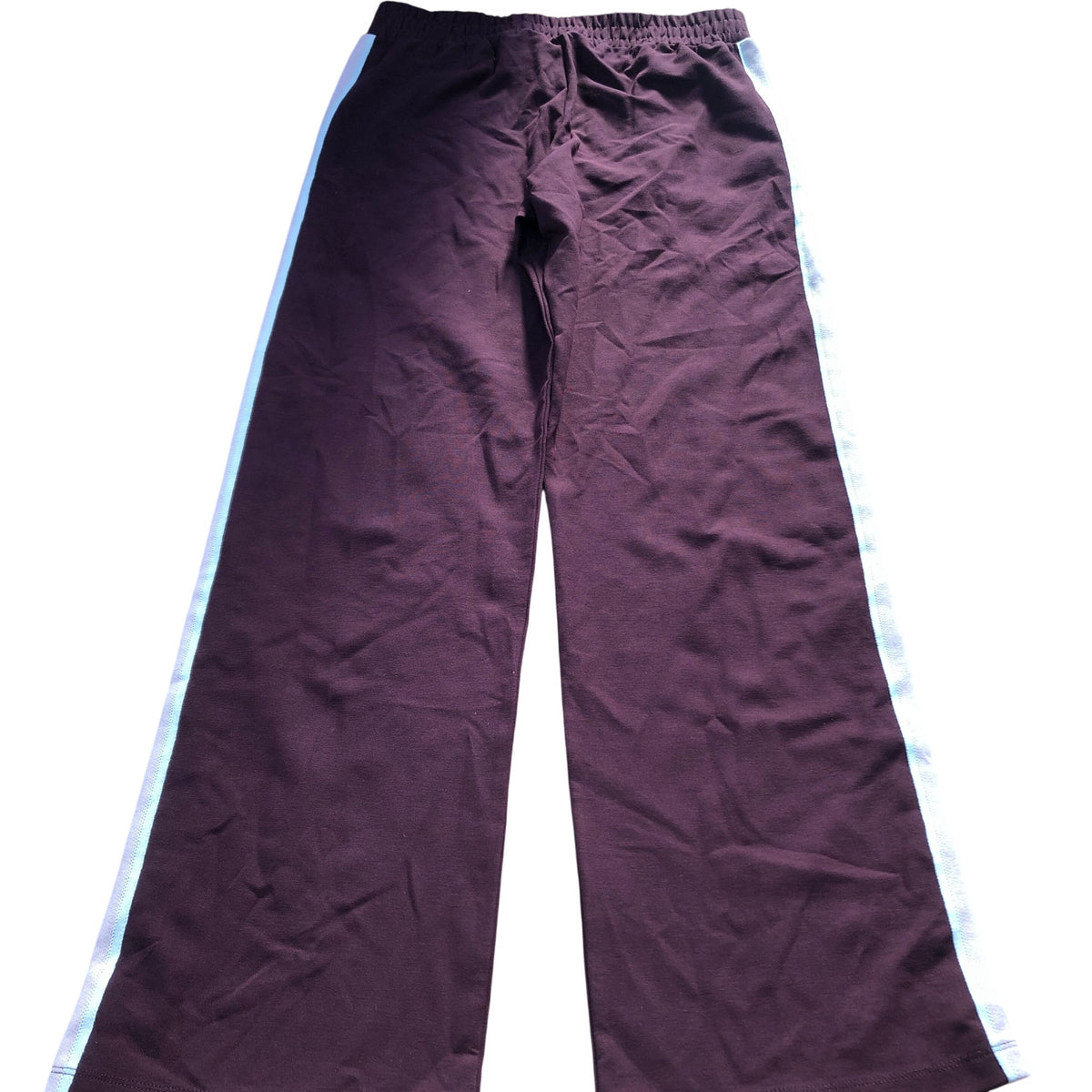 Baukjen Track Pants UK12 Women's Maroon Eco Viscose Thin Striped Activewear