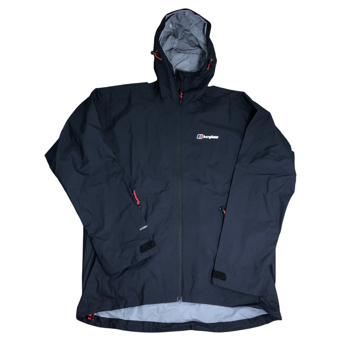 Berghaus Waterproof Jacket Men's Size M Black Lightweight Rain Coat
