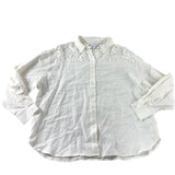 Cotton Club White Broderie Anglaise Shirt - Size 14