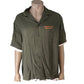 RIVER ISLAND Casual Shirt Olive Green Short Sleeve Tiger Print Graphic Large