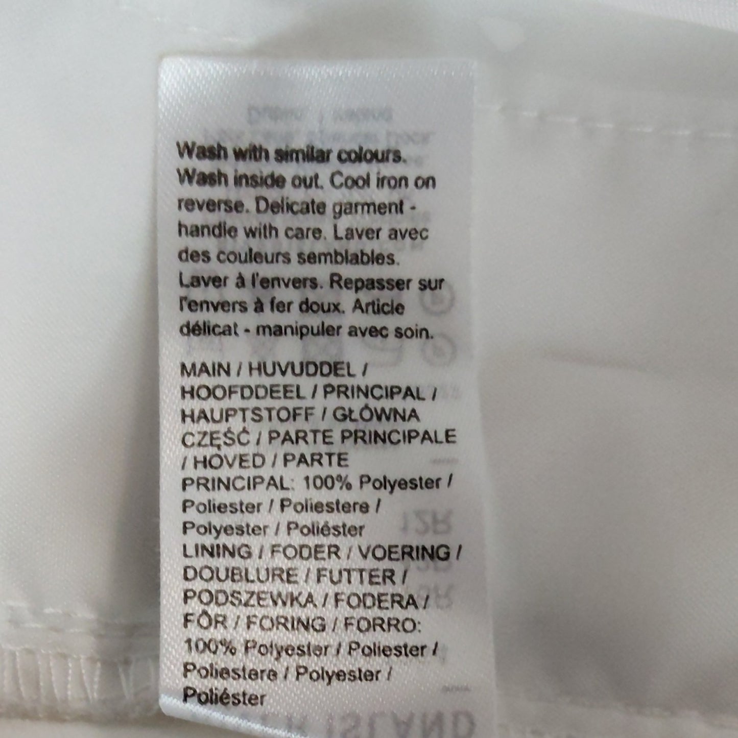 River Island Trousers UK 16R Women's Plain White Stretch Wide Leg