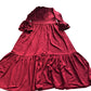 Baukjen Maxi Dress UK6 Women's Red Long Sleeve Flared Hem Soft Jersey