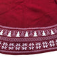 Red Christmas Tree Skirt with White Snowflake Pattern Decorative Decor 48"