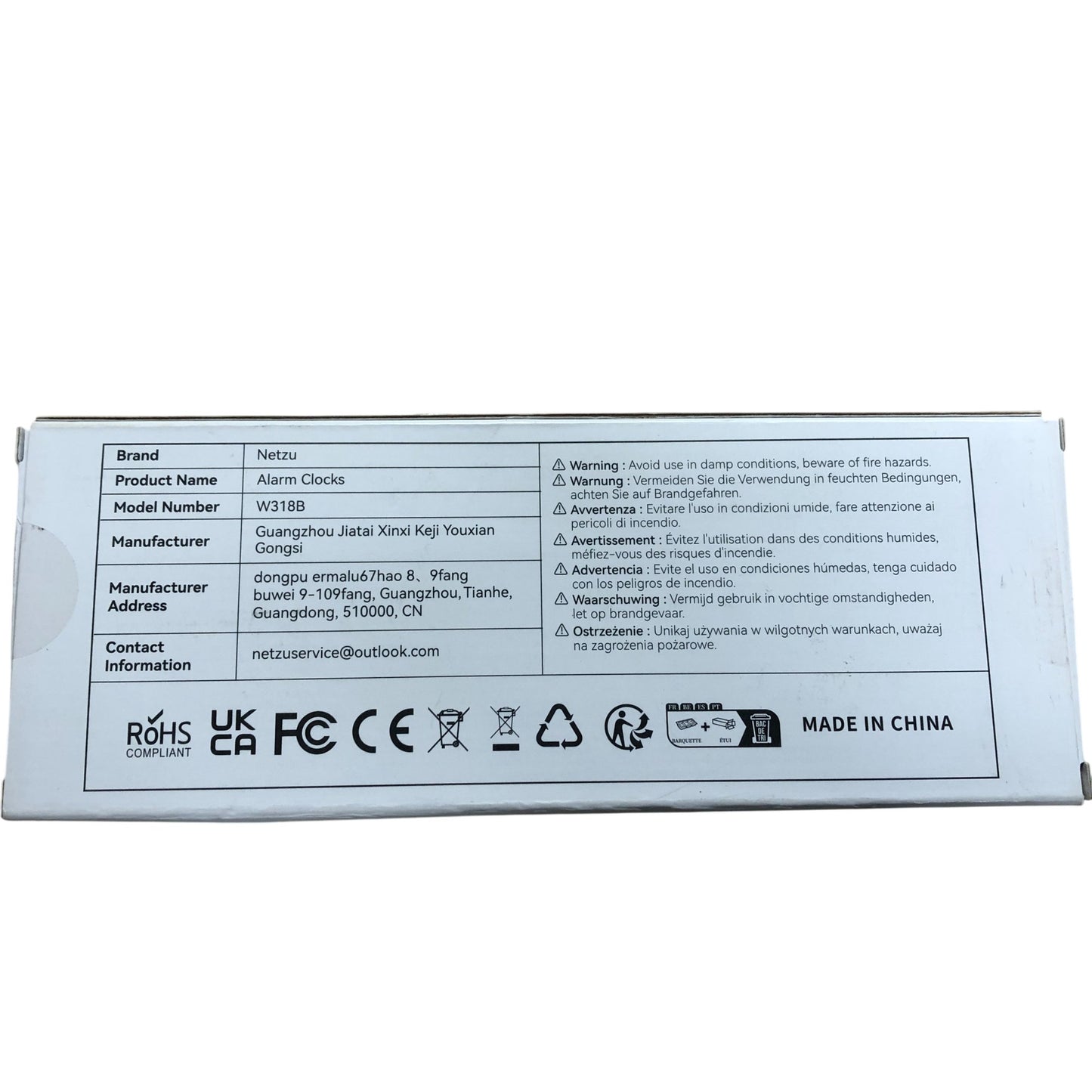 Netzu W318B Wooden Digital Alarm Clock Stylish Design Sleep Timer Function