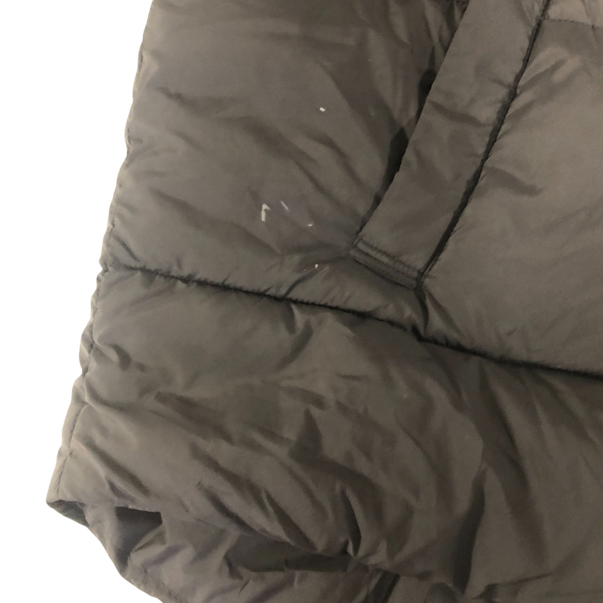 Hooded Puffer Jacket Black Zip Up Warm Coat Lightweight Large UK14-16