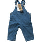 KIABI Baby Dungarees 6 Months Denim Blue Adjustable Strap Cotton