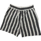 Women's Striped Shorts Casual Summer Loungewear Black White Size Small