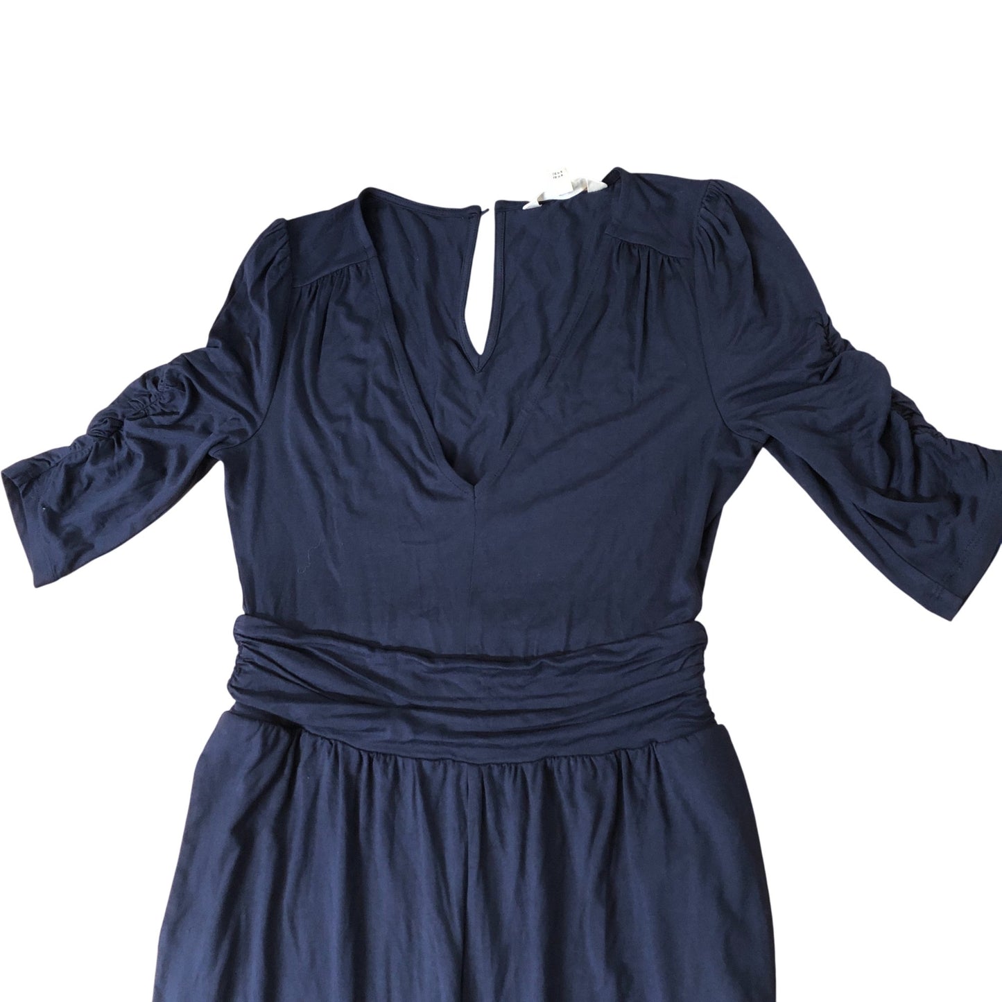 Jumpsuit  Women's Navy Blue V Neck Casual 3/4 Sleeve UK Size 8
