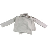 Branded Neutral Asymmetric Knitted Cardigan - Size 10