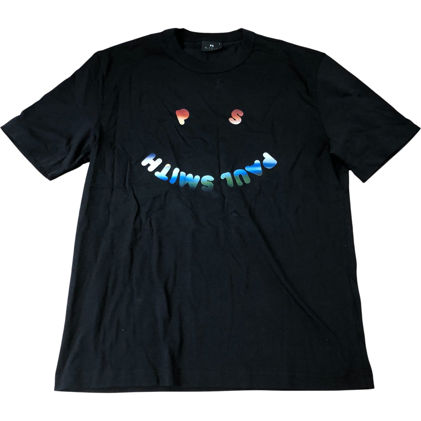 Paul Smith PS Smile T-Shirt Size S Men's Black Cotton Graphic Tee