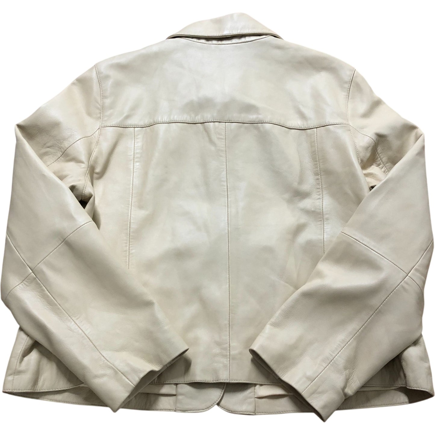 Copenhagen Yellow Leather Scallop Jacket Size XS