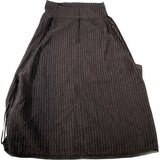 Massimo Dutti Sleeveless Top Women's Striped Silk Blend Dark Brown M UK12-14