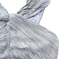 River Island Pleated Crop Top UK14 Women's Shiny Silver Festival Style