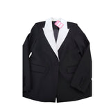 Formal Tuxedo Jacket UK14 Women's Black White Contrast Lapel Smart Fit