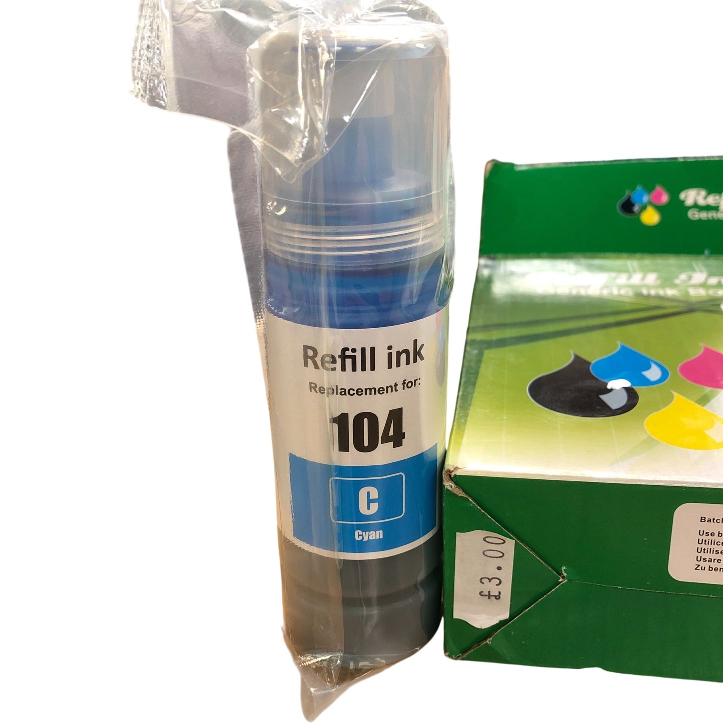 Laipeng E104 Ink Bottle Refill Kit 70ml Black Cyan Magenta Yellow 4 Pack