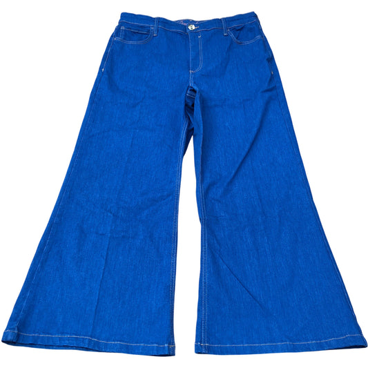 River Island Palazzo Blue Denim Flared Jeans