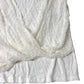 Layered Polka Dot Blouse Cream Soft Cotton Silk Blend Size 10