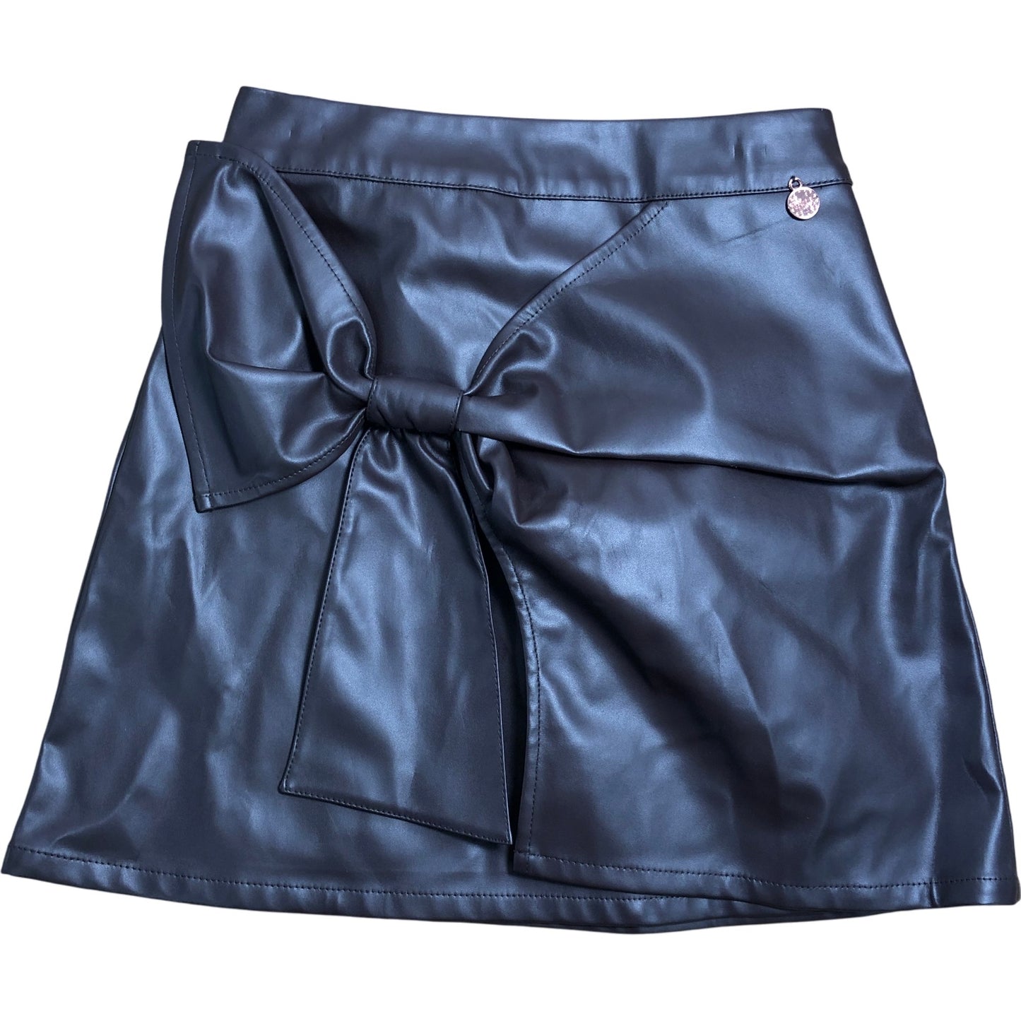 Angel & Rocket Shiny Brown Girls Skirt Age 6 Years Bow Detail Stretch Waistband