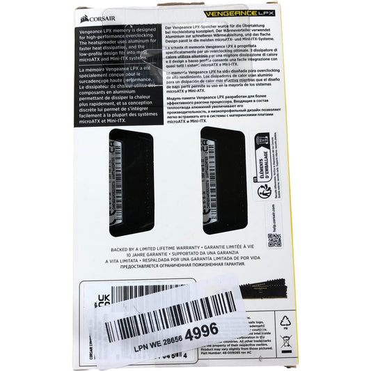 CORSAIR Vengeance LPX DDR4 16GB 2x8GB 3200MHz High Performance RAM Module