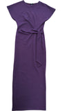 River Island Midi Dress UK8 Women's Purple Waffle Knit With Belted Waist