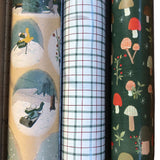 Festive Wrapping Paper Set Mixed Designs Compendium Forest Friends 3 Rolls