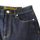 River Island Crop Jeans Women's Dark Blue Denim Wide Leg High Waist - 6