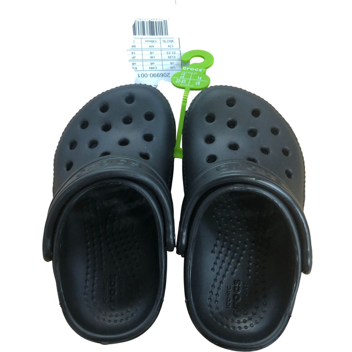 Crocs Classic Clog Kids Black Lightweight Slip On Comfortable Footwear