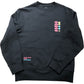 River Island Black Sweatshirt UK Size S Men's Crew Neck Graphic Print
