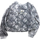 River Island Girls Snake Print Sweatshirt 11-12YRS Grey Long Sleeve Casual Top