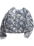River Island Girls Snake Print Sweatshirt 11-12YRS Grey Long Sleeve Casual Top