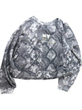River Island Girls Snake Print Sweatshirt 11-12YRS Grey Long Sleeve Casual Top