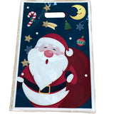 60 Pack Christmas Gift Bags With Handles Santa Reindeer Tree Design 25x16.5cm