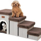 Cozy KISS Pet Steps Ramp 4 Steps Storage Soft Non Slip Steps for Dog Cat