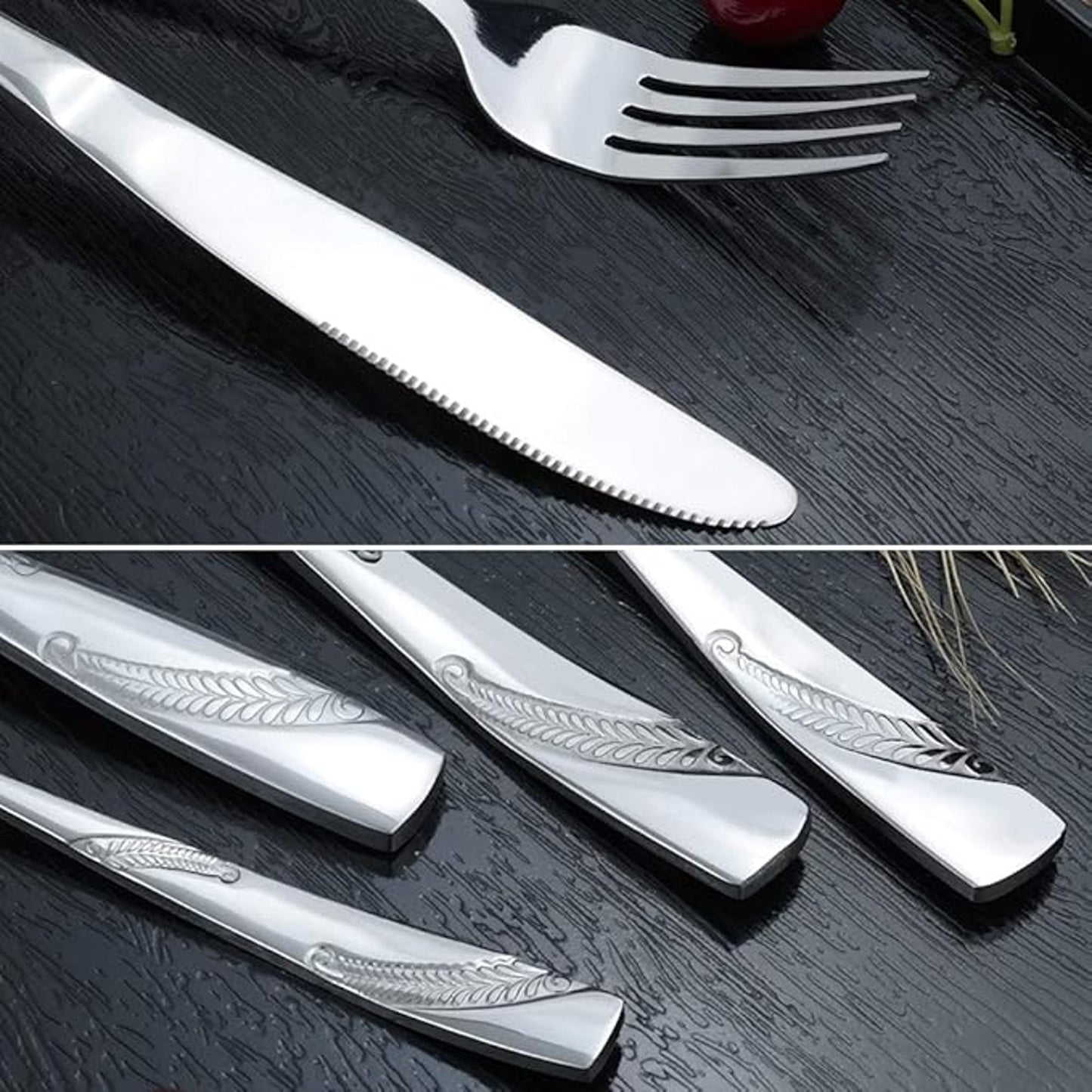 Lesbye Set of 16 Cutlery Set, Stainless Steel Silverware Service for 4 Person