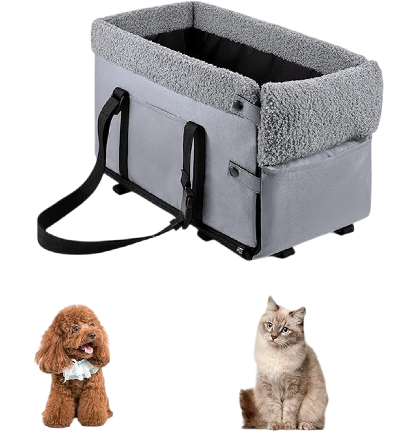 Bonthee Pet Car Seat For Dogs 9KG Grey Removable Washable Safety Comfort