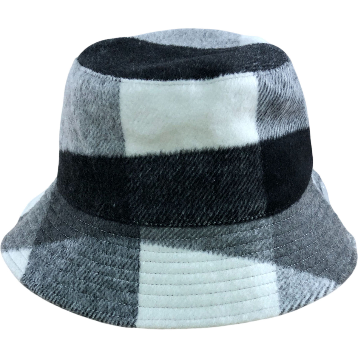 Reversible Bucket Hat One Size Women's Charcoal Grey Check/Pink