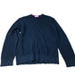 River Island Navy Waffle Knit Sweater Men's Medium Long Sleeve Casual